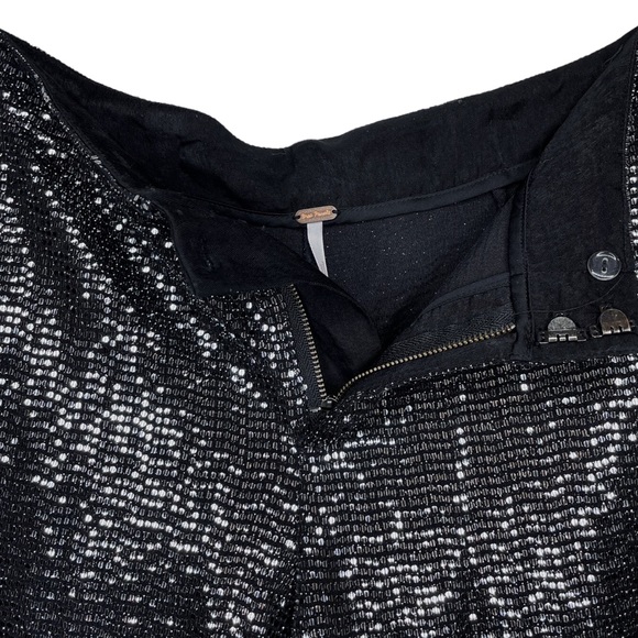 Free People Black Silver Sequin Shine On Pants - 4 - Picture 5 of 10